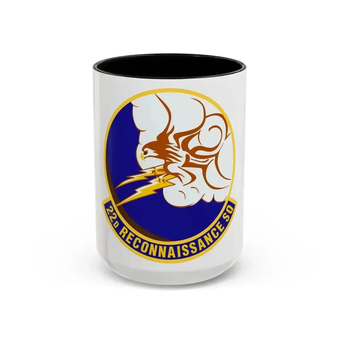 22d Reconnaissance Squadron (U.S. Air Force) Accent Coffee Mug 15oz Black - Go Mug Yourself
