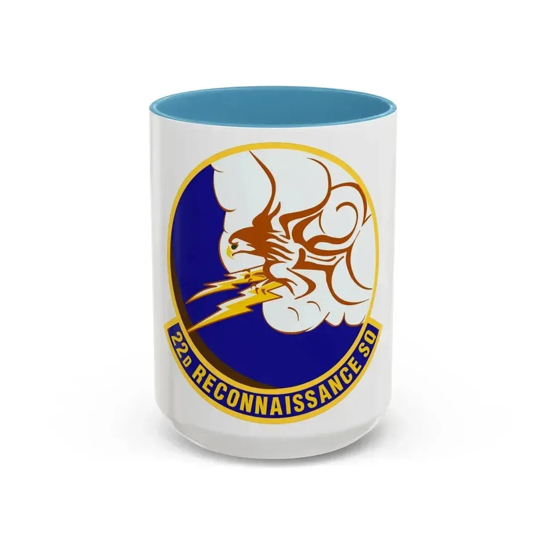 22d Reconnaissance Squadron (U.S. Air Force) Accent Coffee Mug 15oz Light Blue - Go Mug Yourself