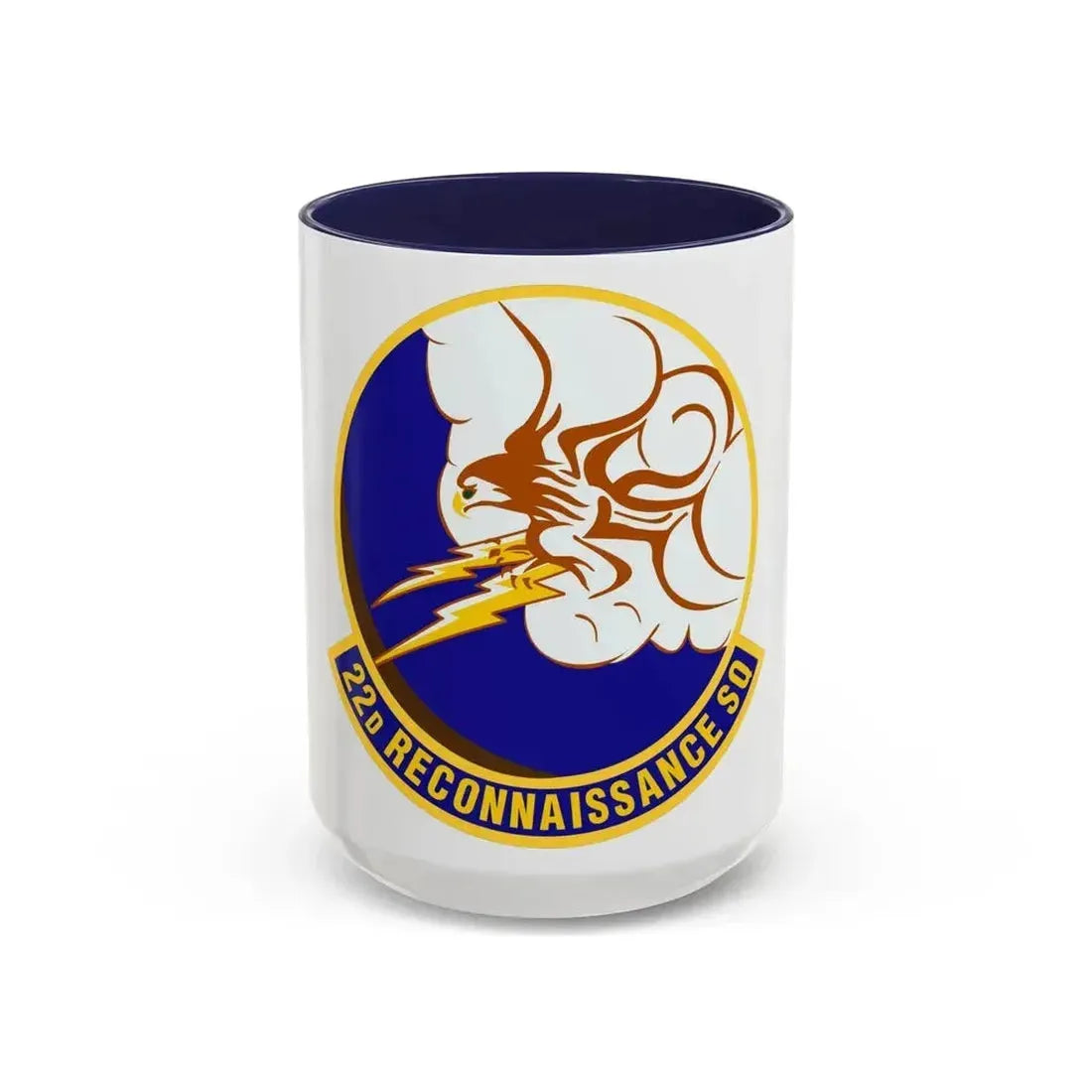 22d Reconnaissance Squadron (U.S. Air Force) Accent Coffee Mug 15oz Navy - Go Mug Yourself