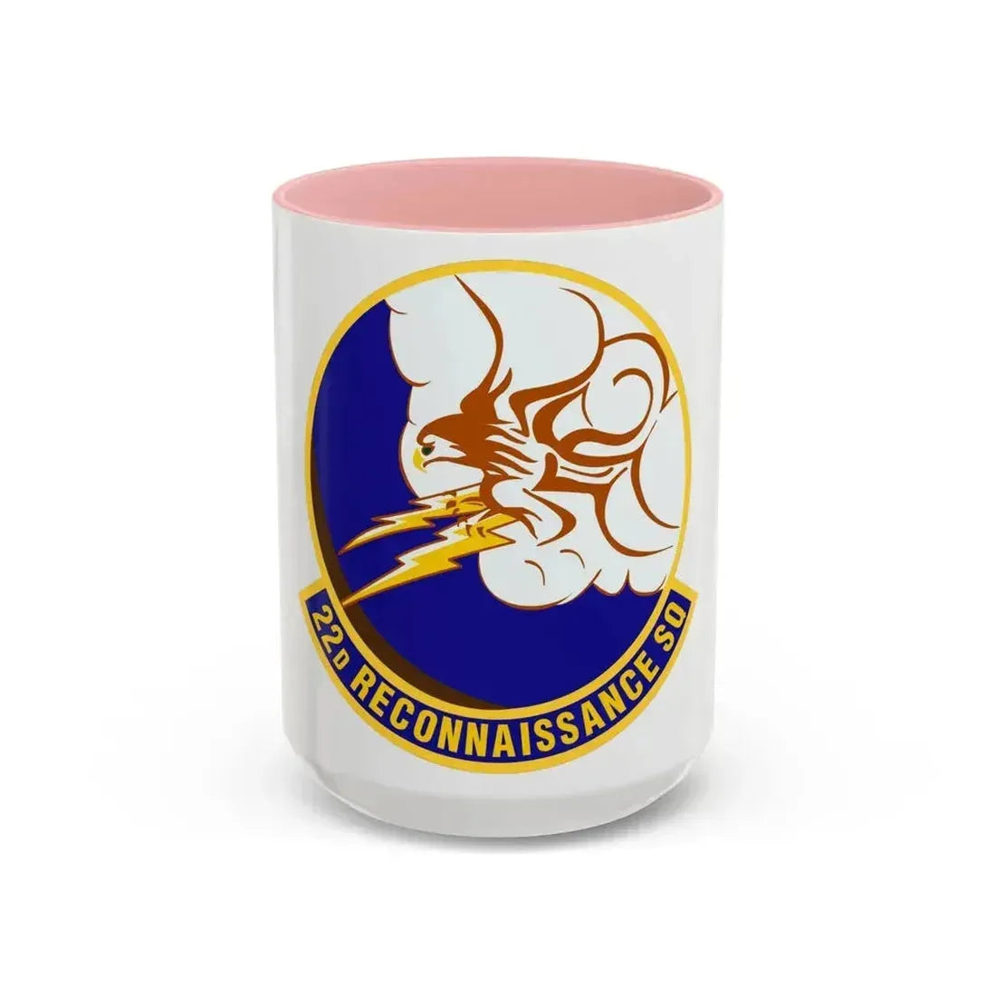 22d Reconnaissance Squadron (U.S. Air Force) Accent Coffee Mug 15oz Pink - Go Mug Yourself