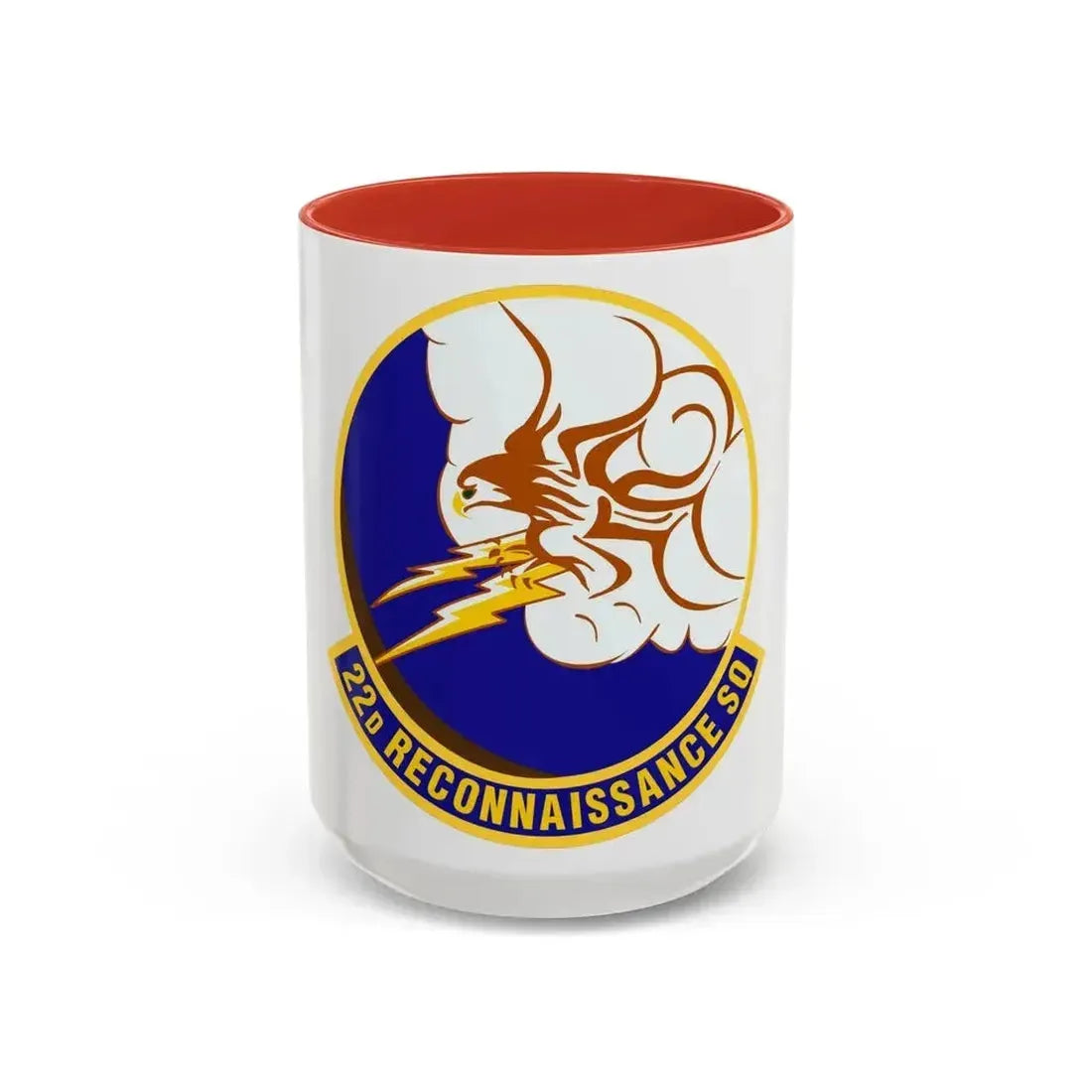 22d Reconnaissance Squadron (U.S. Air Force) Accent Coffee Mug 15oz Red - Go Mug Yourself