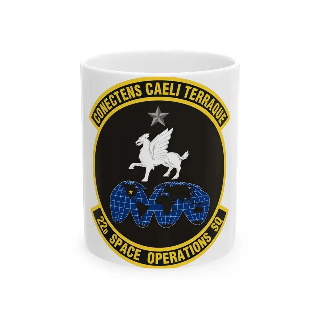 22d Space Operations Squadron (U.S. Air Force) White Coffee Mug - Go Mug Yourself