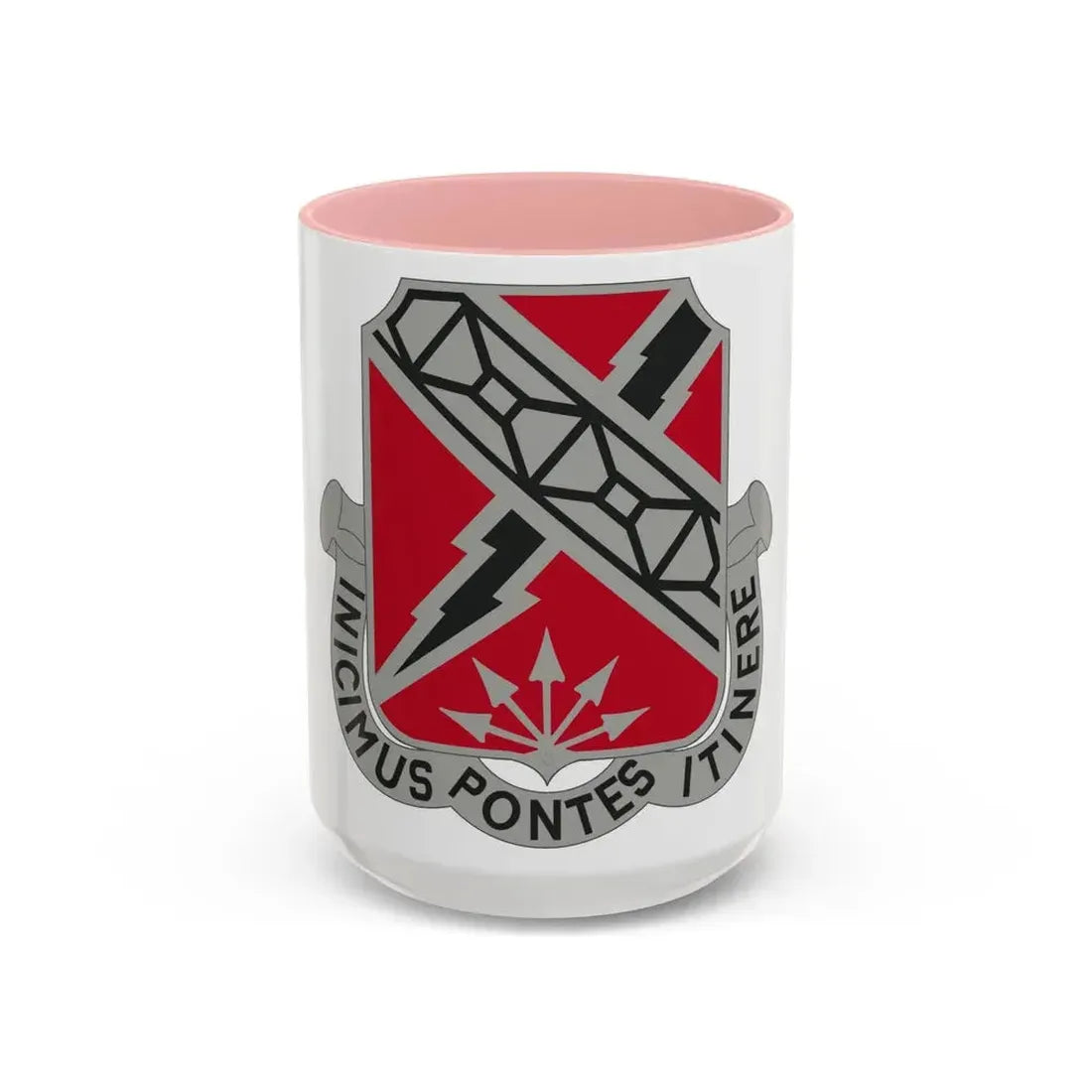 230 Engineer Battalion (U.S. Army) Accent Coffee Mug 15oz Pink - Go Mug Yourself