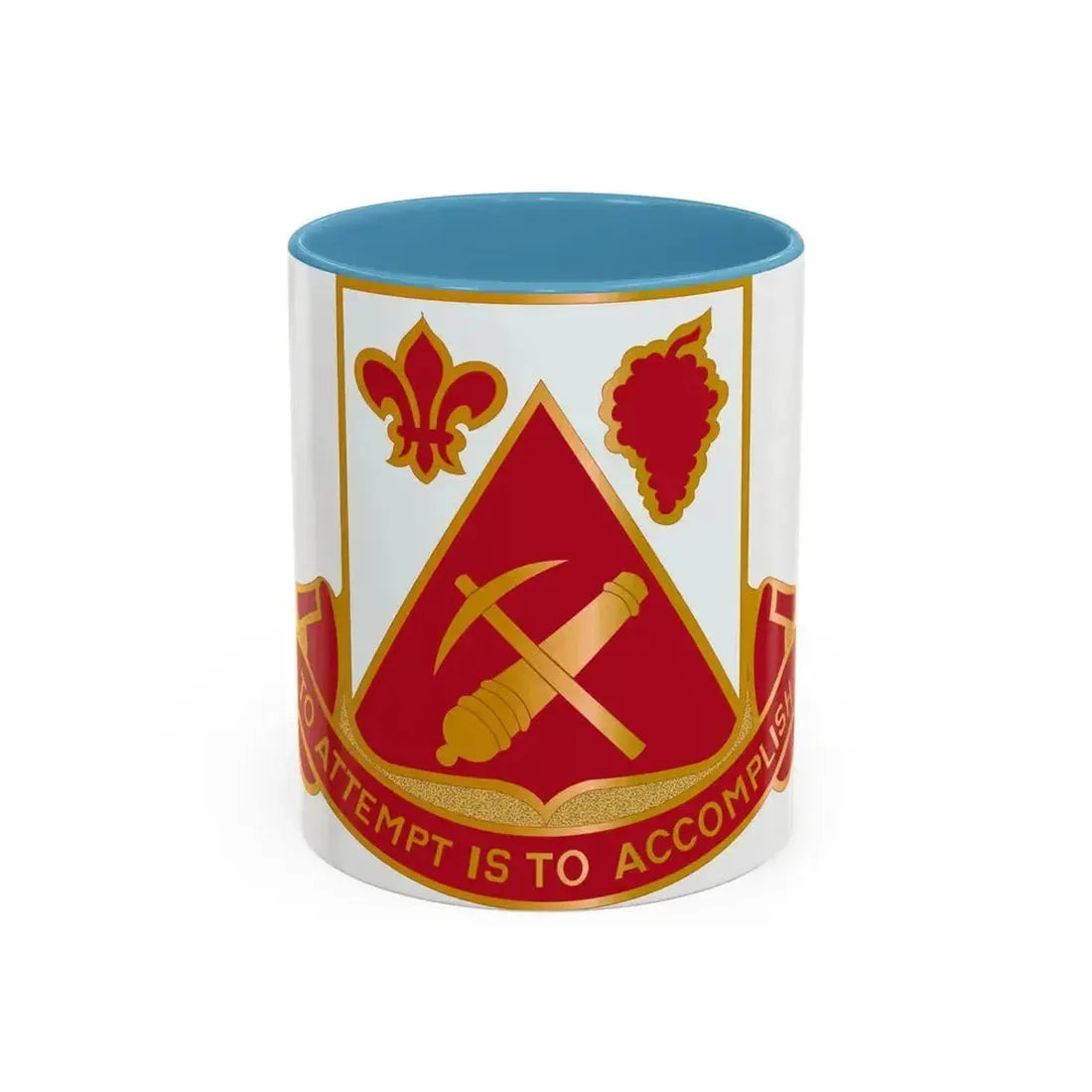 231 Engineer Combat Battalion (U.S. Army) Accent Coffee Mug 11oz Light Blue - Go Mug Yourself