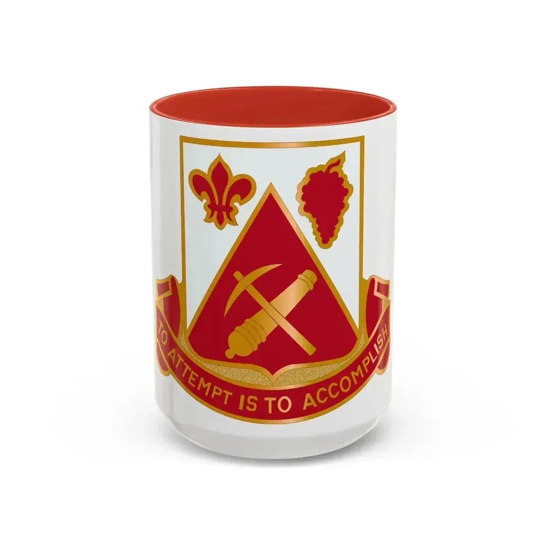 231 Engineer Combat Battalion (U.S. Army) Accent Coffee Mug 15oz Red - Go Mug Yourself
