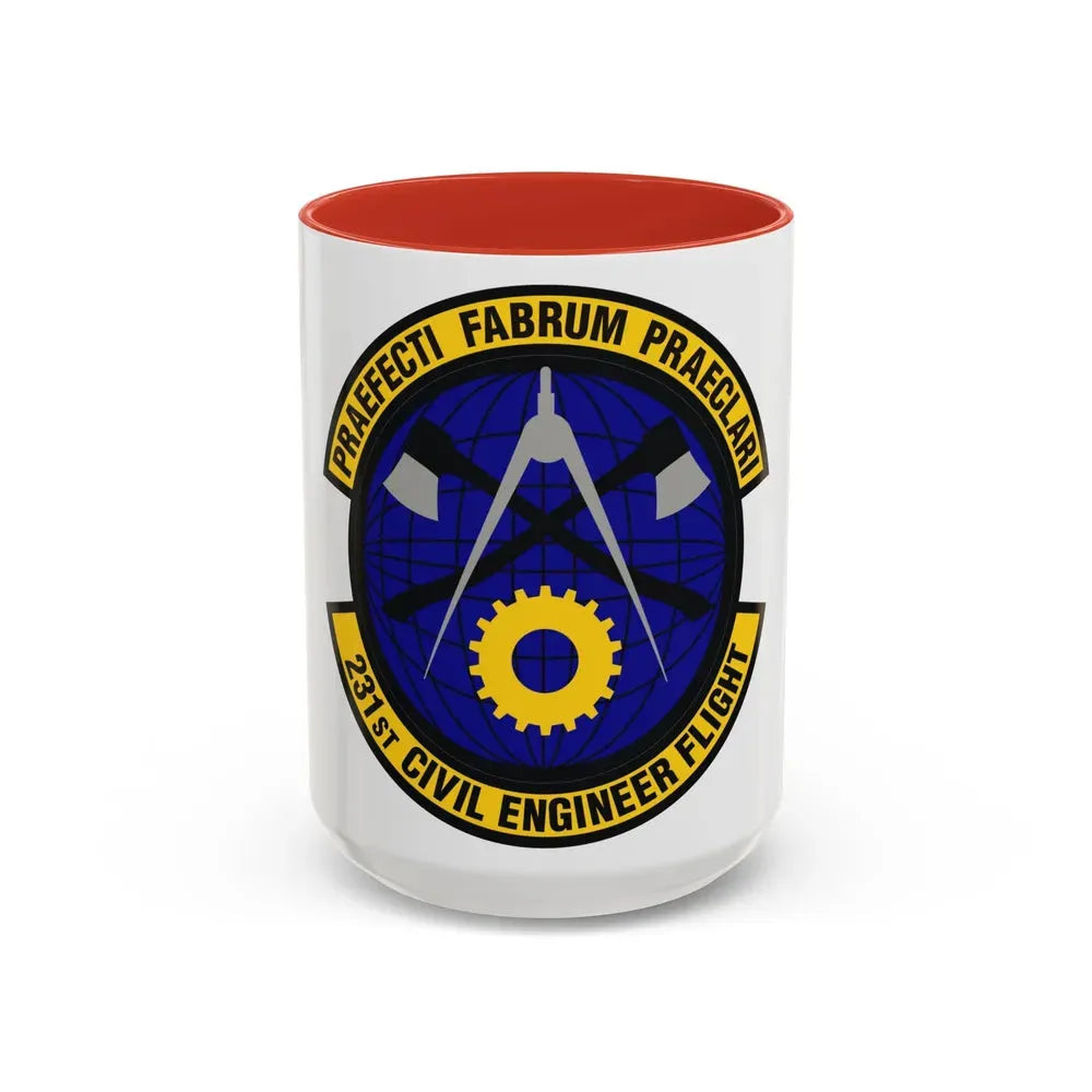 231st Civil Engineer Flight (U.S. Air Force) Accent Coffee Mug 15oz Red - Go Mug Yourself