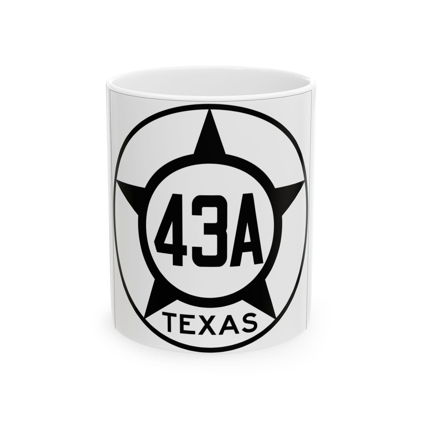 Old Texas 43A (Texas) (Road Sign) White Coffee Mug
