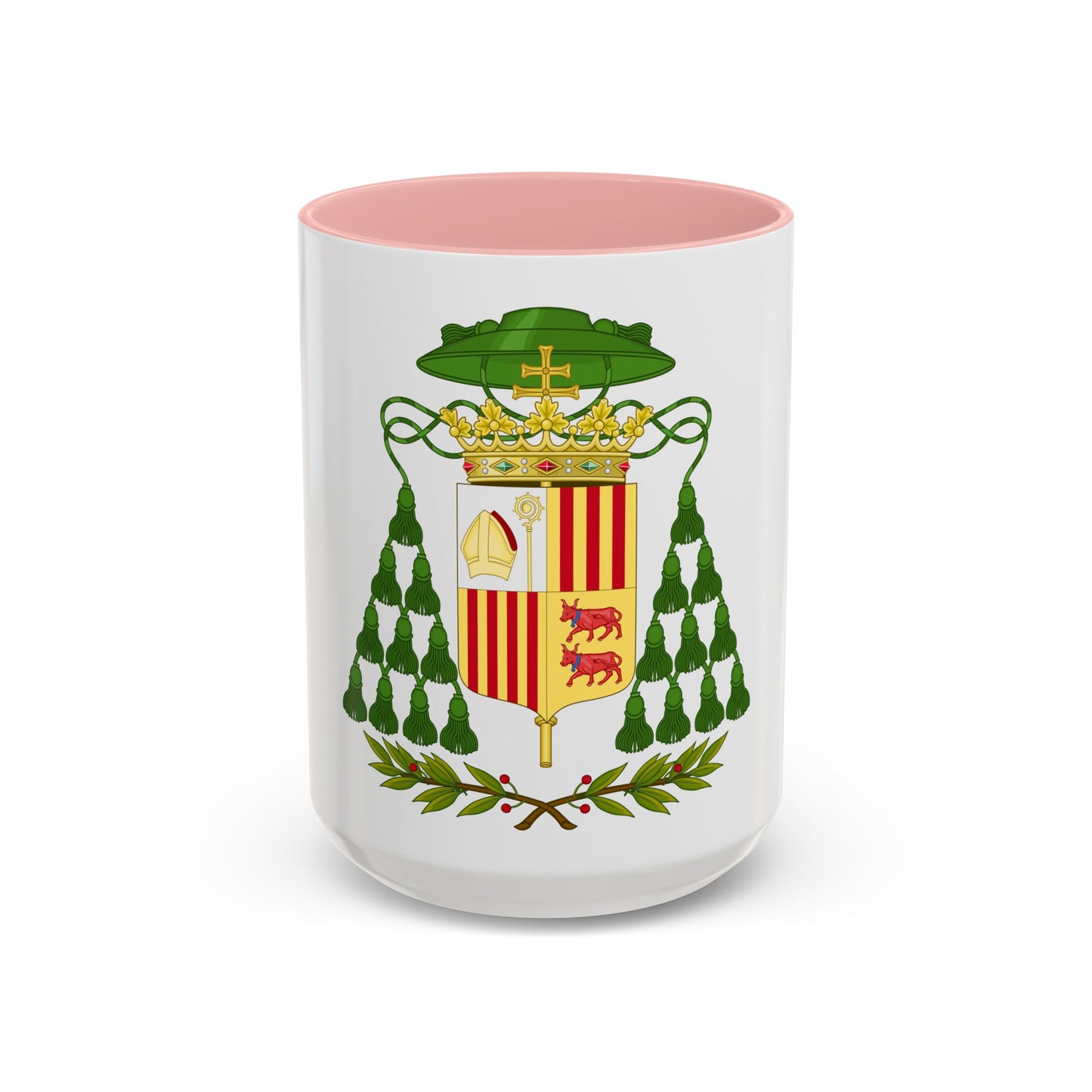 Historical Coat of Arms of Ecclesiastic Co-Prince of Andorra - Accent Coffee Mug