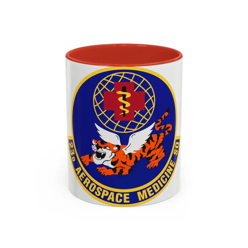 23d Aerospace Medicine Squadron (U.S. Air Force) Accent Coffee Mug 11oz Red - Go Mug Yourself