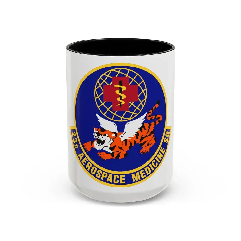 23d Aerospace Medicine Squadron (U.S. Air Force) Accent Coffee Mug 15oz Black - Go Mug Yourself