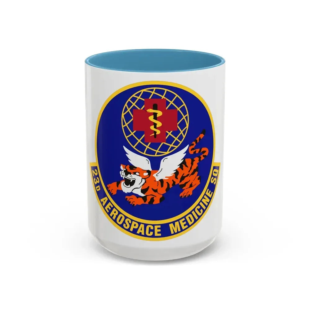 23d Aerospace Medicine Squadron (U.S. Air Force) Accent Coffee Mug 15oz Light Blue - Go Mug Yourself