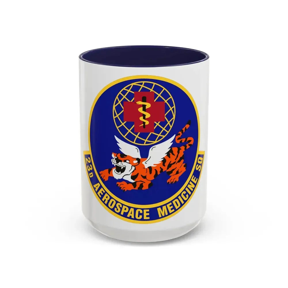 23d Aerospace Medicine Squadron (U.S. Air Force) Accent Coffee Mug 15oz Navy - Go Mug Yourself