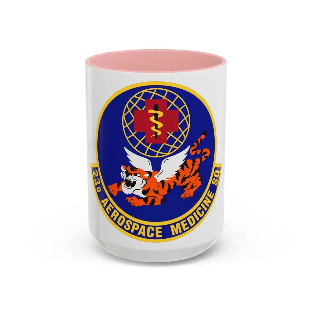 23d Aerospace Medicine Squadron (U.S. Air Force) Accent Coffee Mug 15oz Pink - Go Mug Yourself