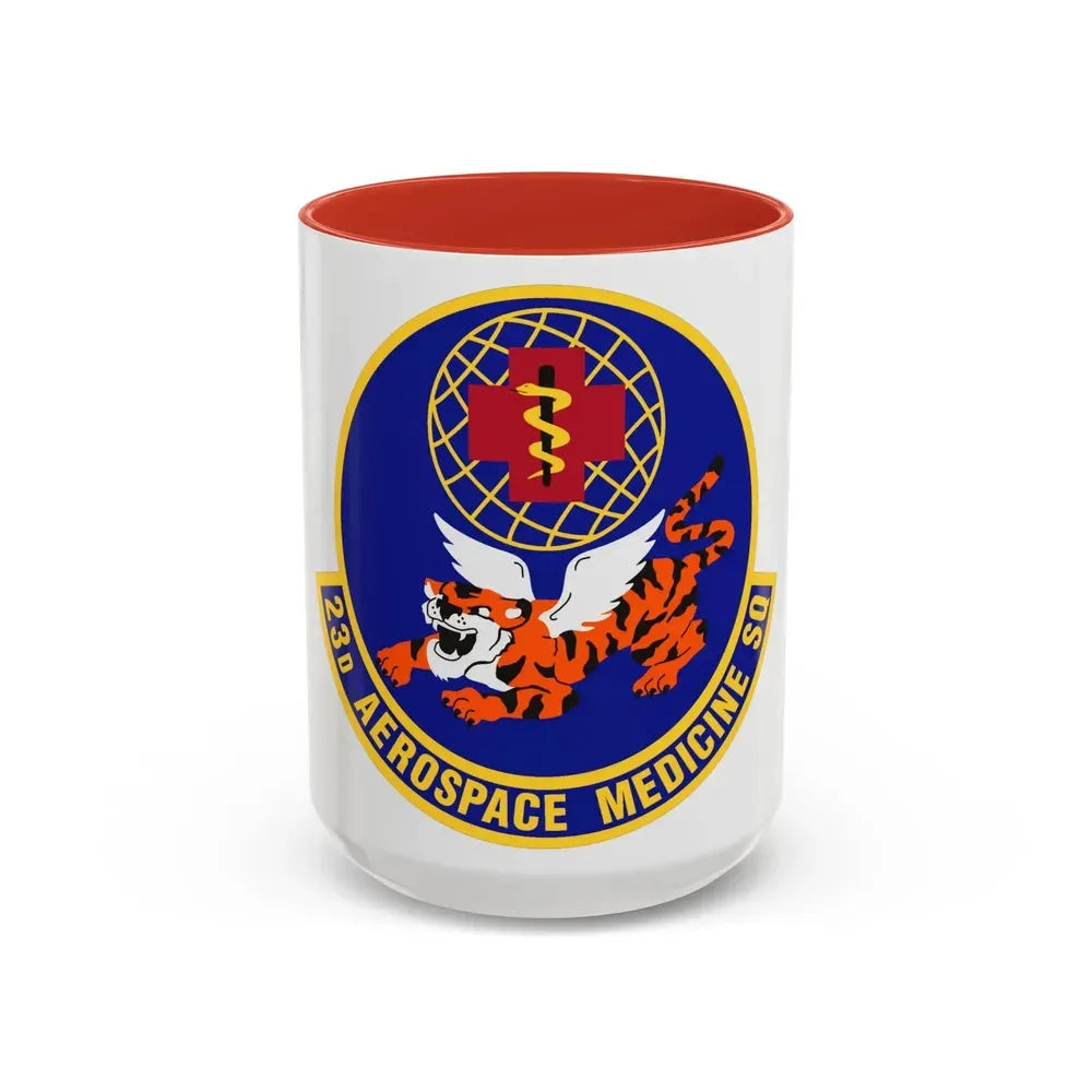 23d Aerospace Medicine Squadron (U.S. Air Force) Accent Coffee Mug 15oz Red - Go Mug Yourself