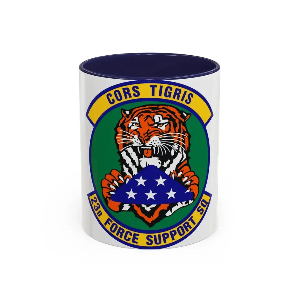 23d Force Support Squadron (U.S. Air Force) Accent Coffee Mug 11oz Navy - Go Mug Yourself
