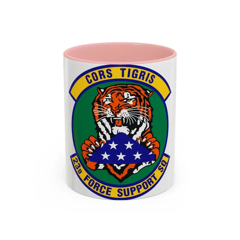 23d Force Support Squadron (U.S. Air Force) Accent Coffee Mug 11oz Pink - Go Mug Yourself