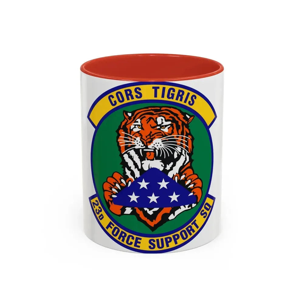 23d Force Support Squadron (U.S. Air Force) Accent Coffee Mug 11oz Red - Go Mug Yourself