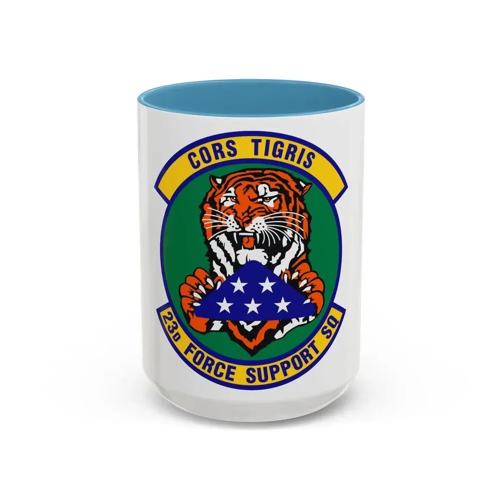 23d Force Support Squadron (U.S. Air Force) Accent Coffee Mug 15oz Light Blue - Go Mug Yourself
