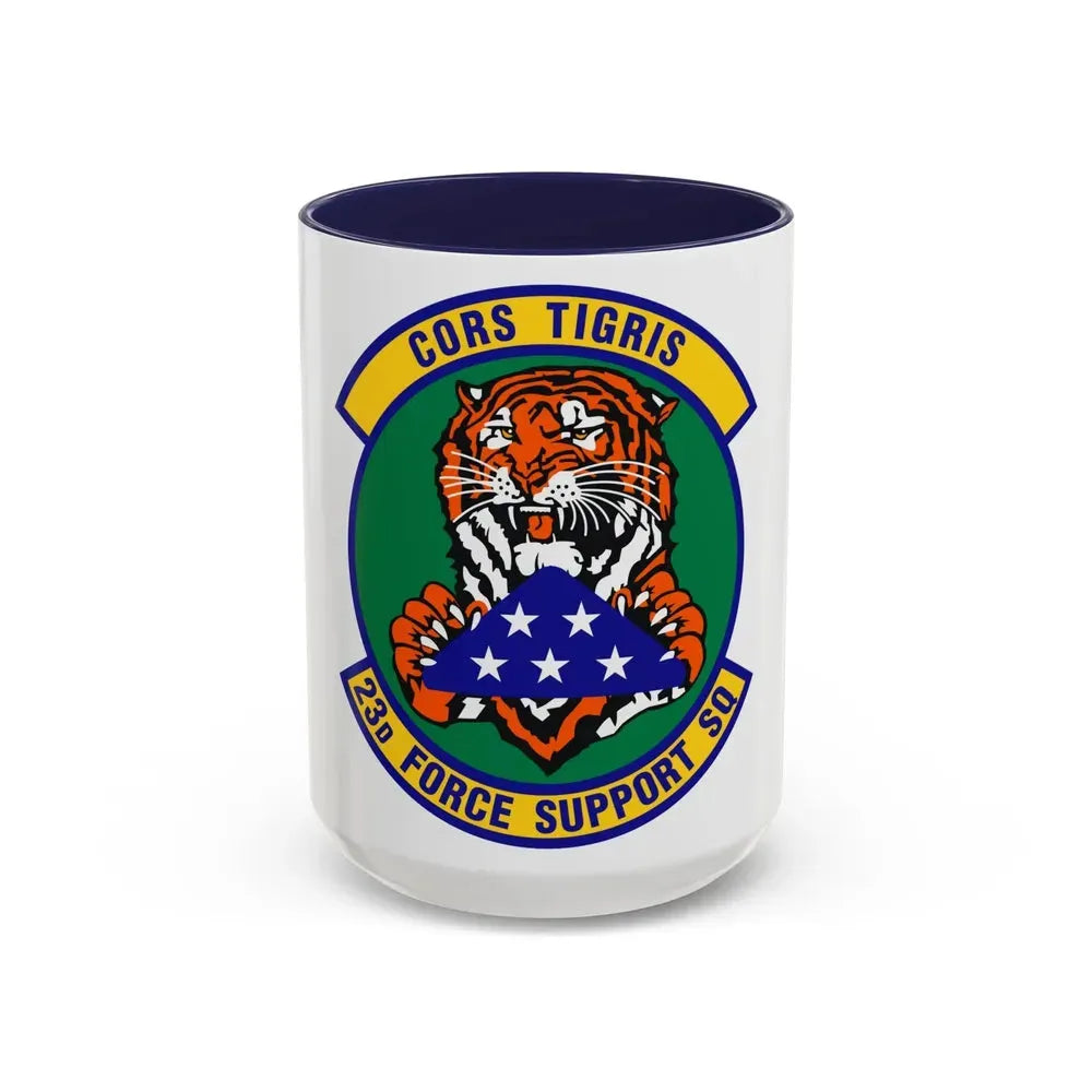 23d Force Support Squadron (U.S. Air Force) Accent Coffee Mug 15oz Navy - Go Mug Yourself
