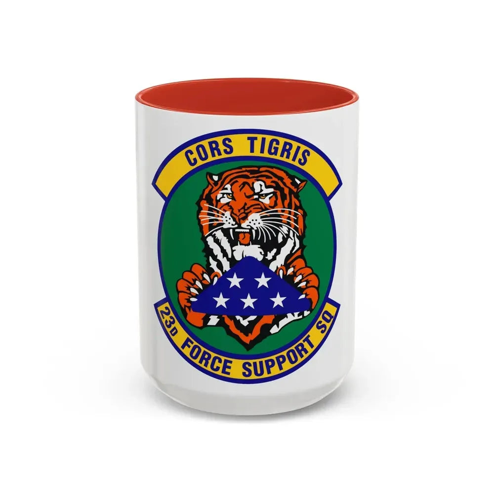 23d Force Support Squadron (U.S. Air Force) Accent Coffee Mug 15oz Red - Go Mug Yourself