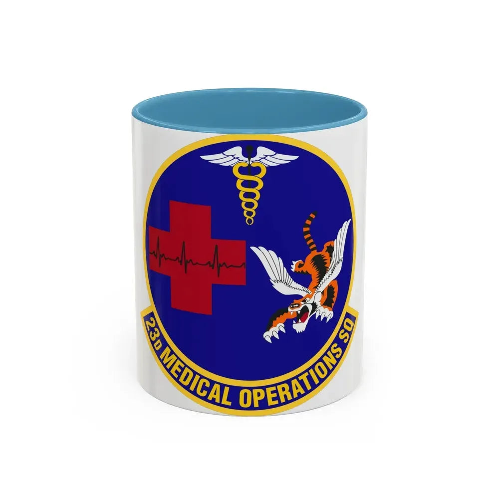 23d Medical Operations Squadron (U.S. Air Force) Accent Coffee Mug 11oz Light Blue - Go Mug Yourself