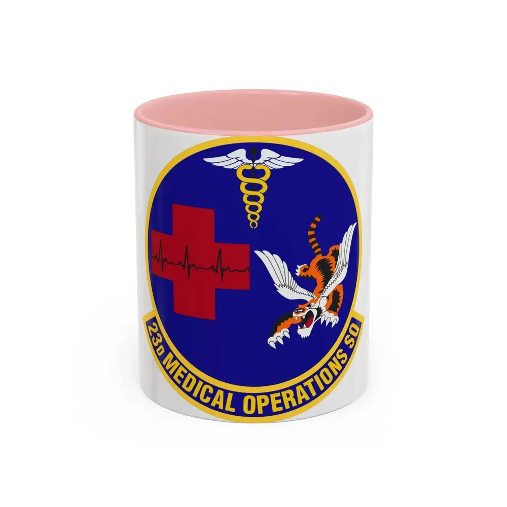 23d Medical Operations Squadron (U.S. Air Force) Accent Coffee Mug 11oz Pink - Go Mug Yourself