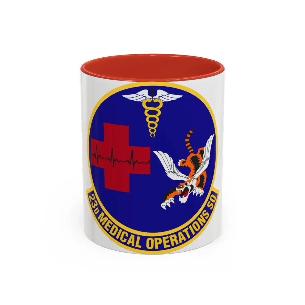 23d Medical Operations Squadron (U.S. Air Force) Accent Coffee Mug 11oz Red - Go Mug Yourself
