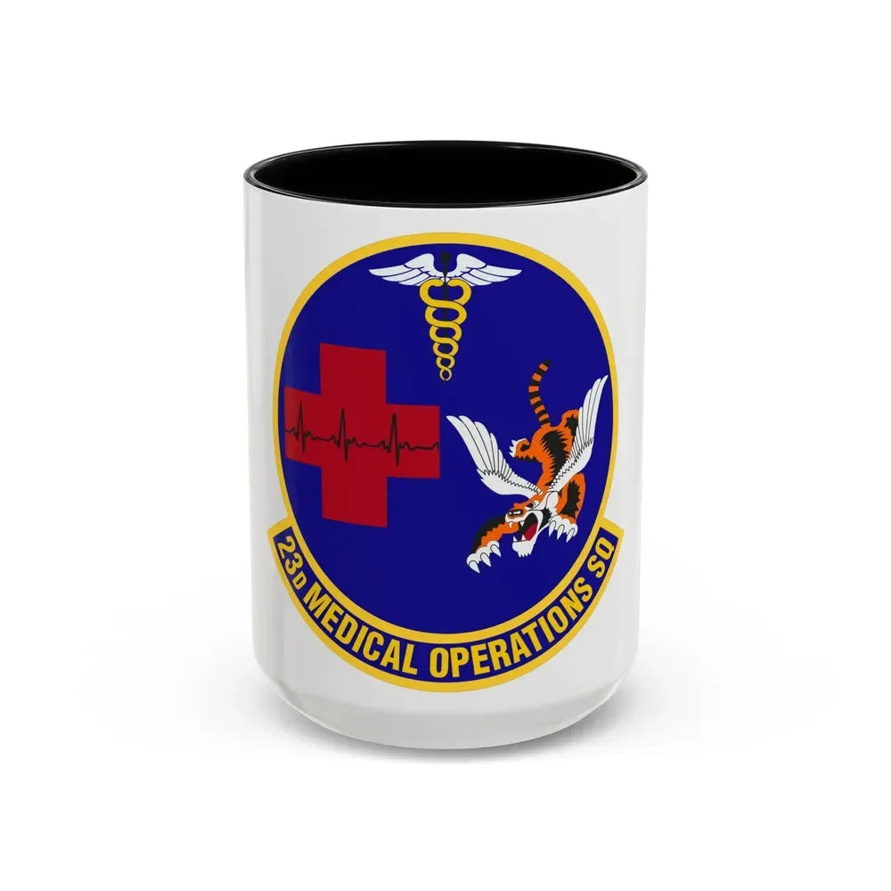 23d Medical Operations Squadron (U.S. Air Force) Accent Coffee Mug 15oz Black - Go Mug Yourself