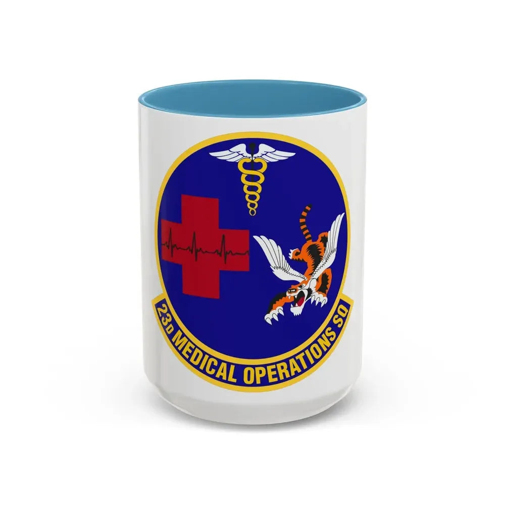 23d Medical Operations Squadron (U.S. Air Force) Accent Coffee Mug 15oz Light Blue - Go Mug Yourself
