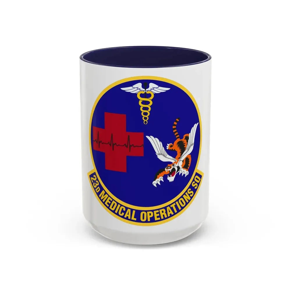 23d Medical Operations Squadron (U.S. Air Force) Accent Coffee Mug 15oz Navy - Go Mug Yourself