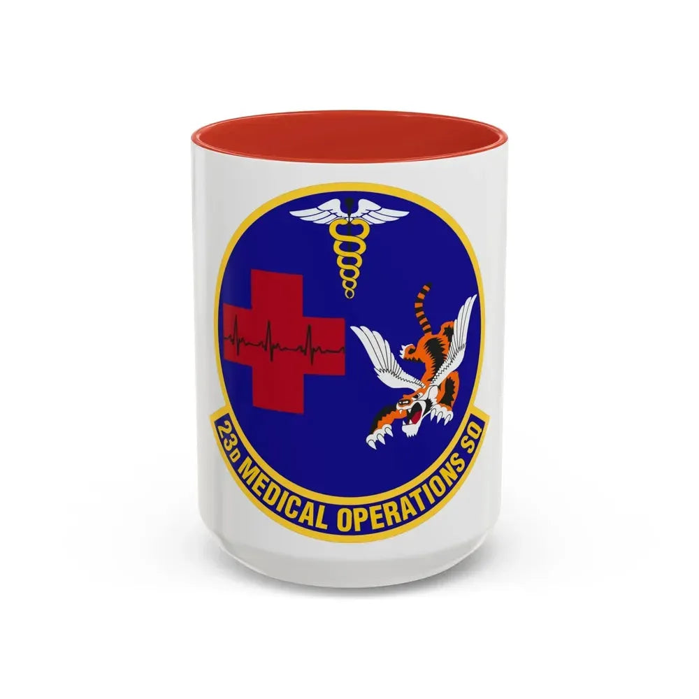 23d Medical Operations Squadron (U.S. Air Force) Accent Coffee Mug 15oz Red - Go Mug Yourself
