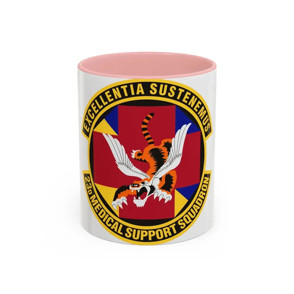 23d Medical Support Squadron (U.S. Air Force) Accent Coffee Mug 11oz Pink - Go Mug Yourself