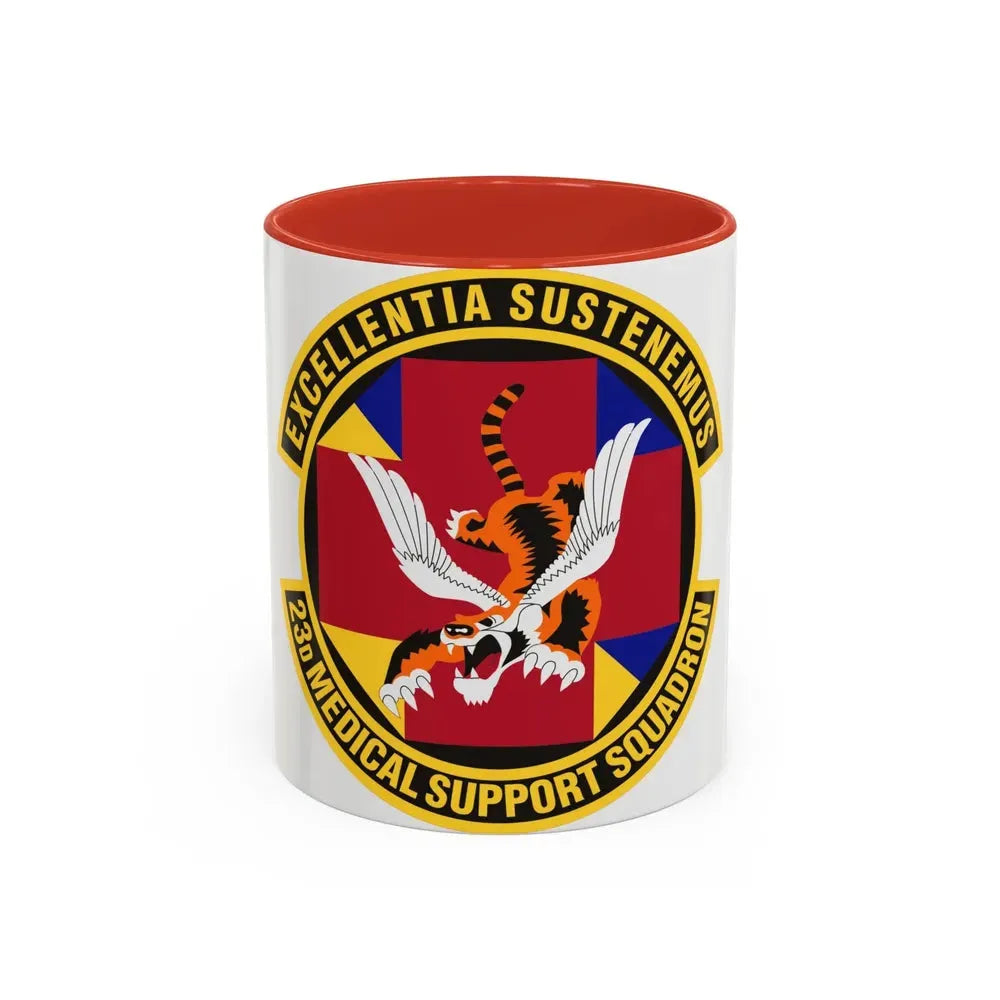 23d Medical Support Squadron (U.S. Air Force) Accent Coffee Mug 11oz Red - Go Mug Yourself