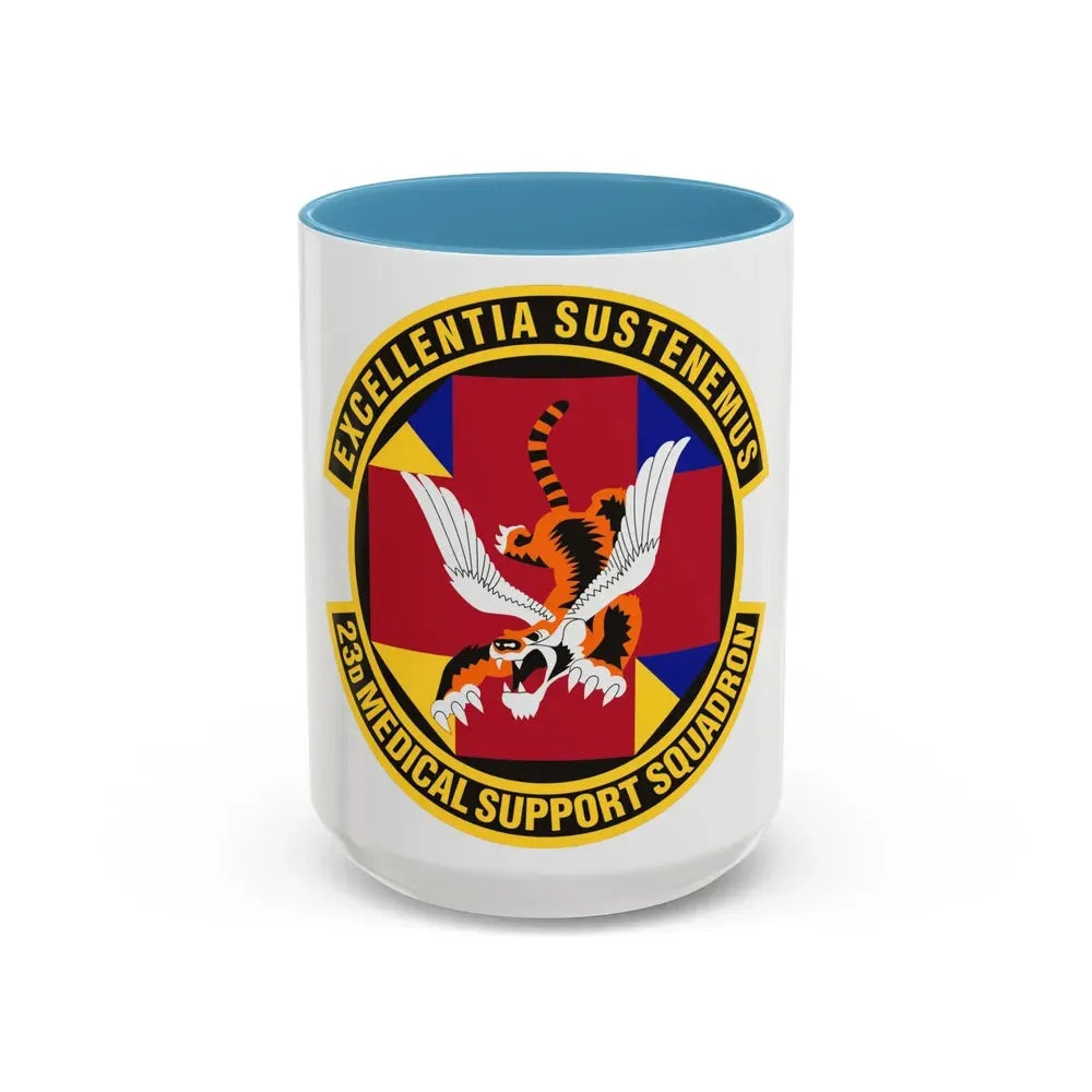 23d Medical Support Squadron (U.S. Air Force) Accent Coffee Mug 15oz Light Blue - Go Mug Yourself