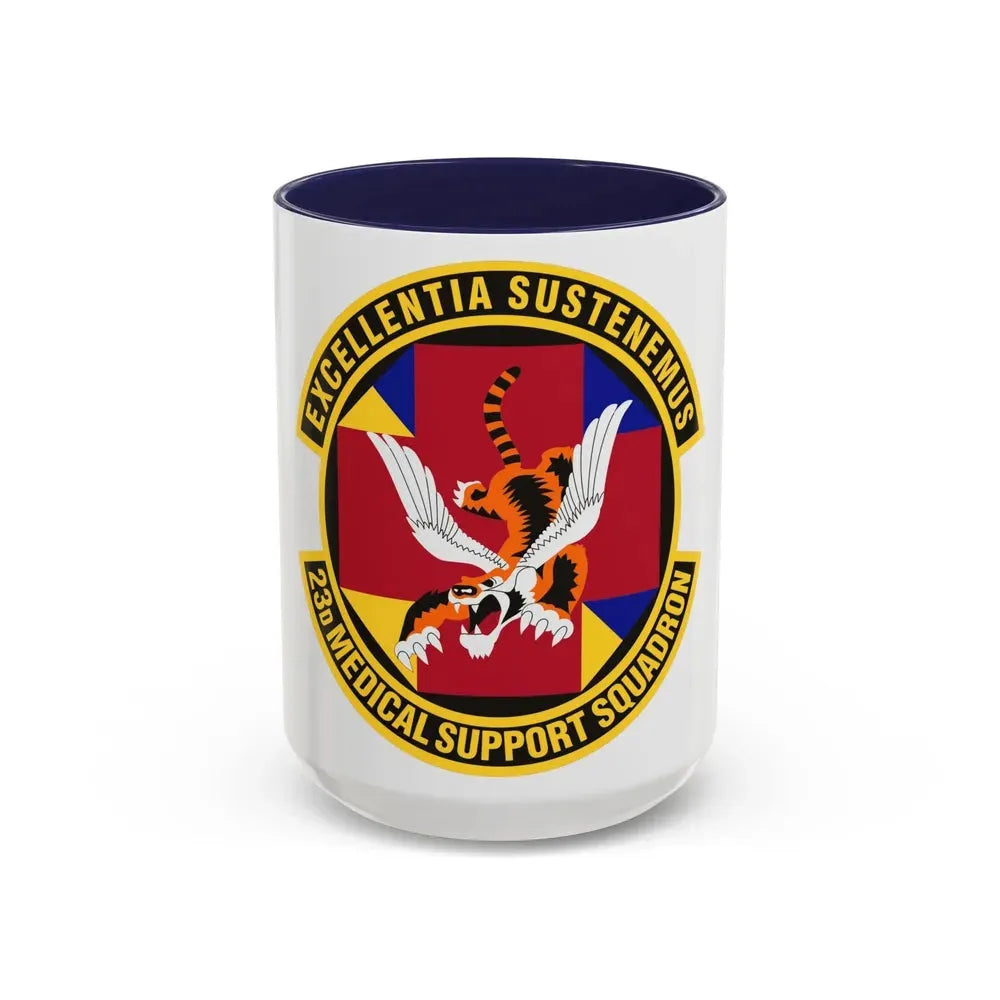 23d Medical Support Squadron (U.S. Air Force) Accent Coffee Mug 15oz Navy - Go Mug Yourself
