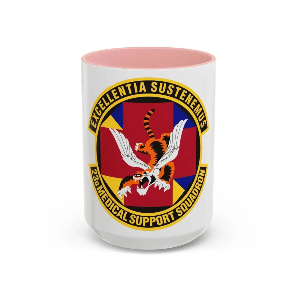 23d Medical Support Squadron (U.S. Air Force) Accent Coffee Mug 15oz Pink - Go Mug Yourself