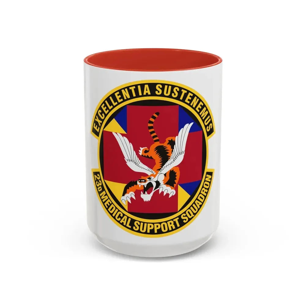 23d Medical Support Squadron (U.S. Air Force) Accent Coffee Mug 15oz Red - Go Mug Yourself