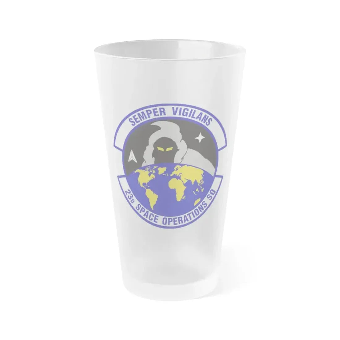 23d Space Operations Squadron (U.S. Air Force) Frosted Pint Glass 16oz 16oz Frosted - Go Mug Yourself