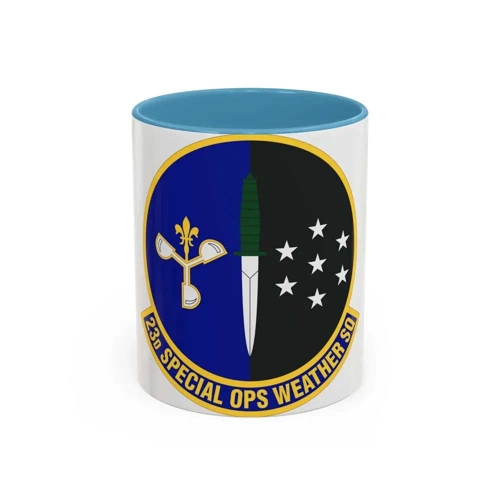 23d Special Operations Weather Squadron (U.S. Air Force) Accent Coffee Mug 11oz Light Blue - Go Mug Yourself