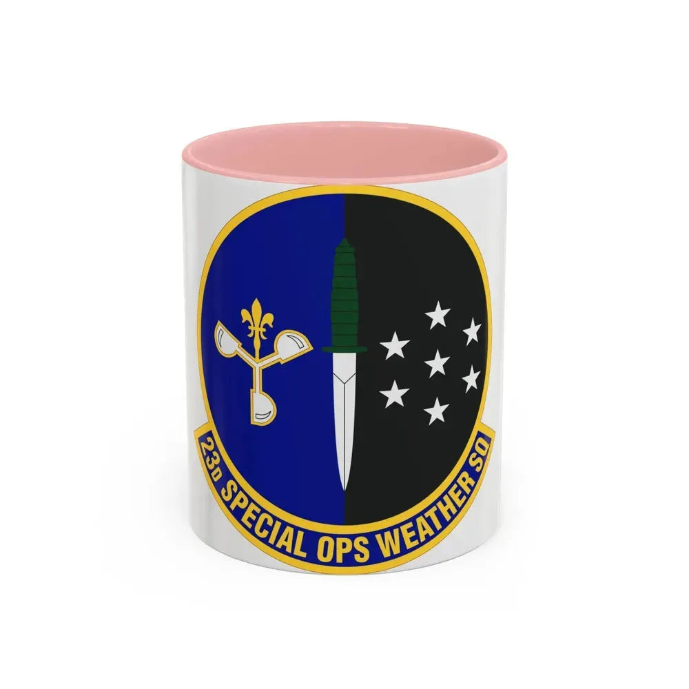 23d Special Operations Weather Squadron (U.S. Air Force) Accent Coffee Mug 11oz Pink - Go Mug Yourself
