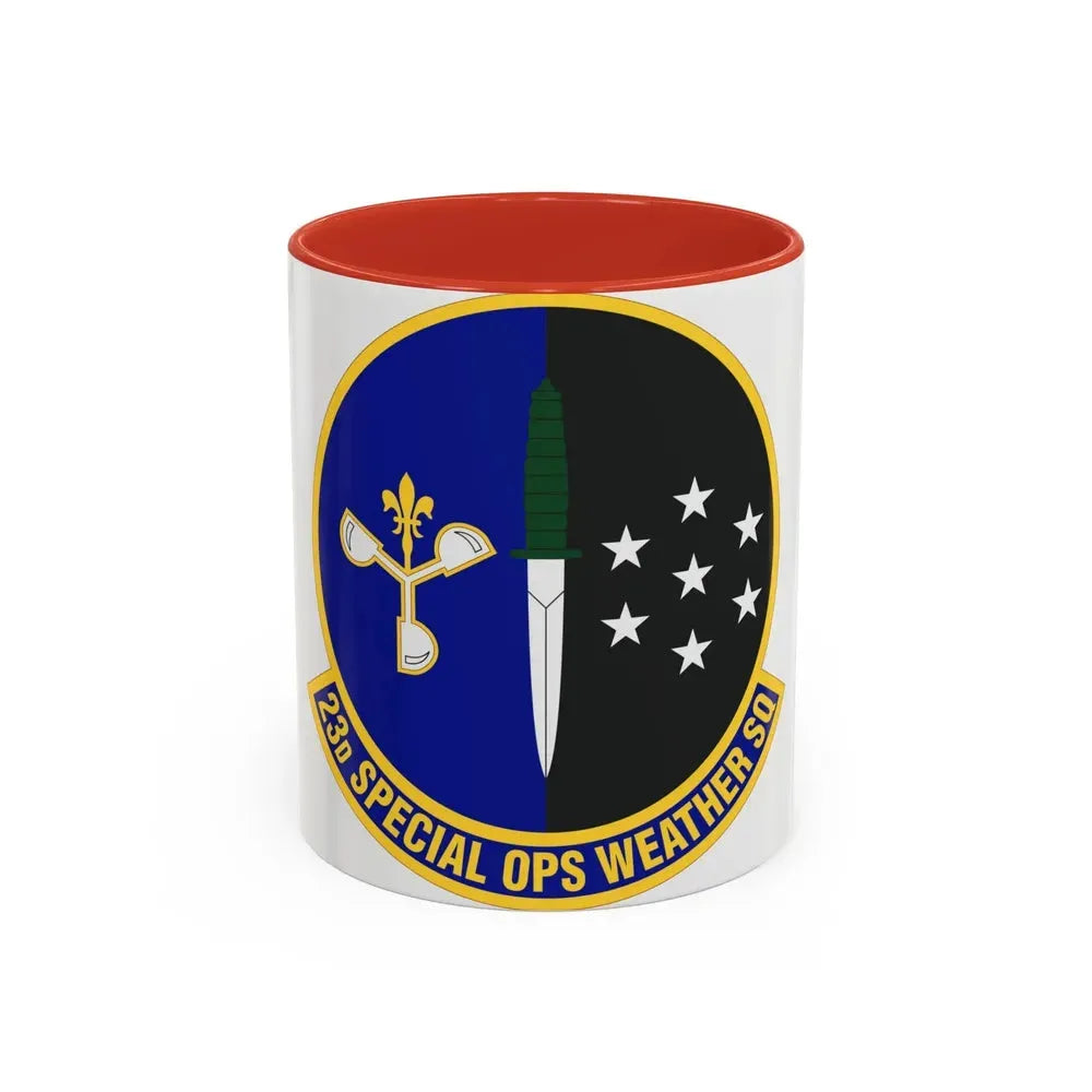 23d Special Operations Weather Squadron (U.S. Air Force) Accent Coffee Mug 11oz Red - Go Mug Yourself
