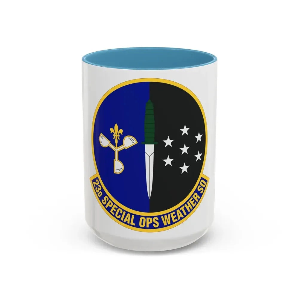 23d Special Operations Weather Squadron (U.S. Air Force) Accent Coffee Mug 15oz Light Blue - Go Mug Yourself