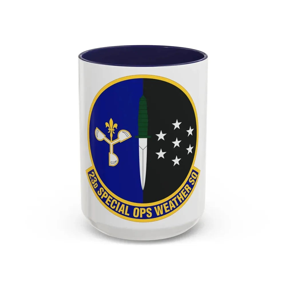 23d Special Operations Weather Squadron (U.S. Air Force) Accent Coffee Mug 15oz Navy - Go Mug Yourself