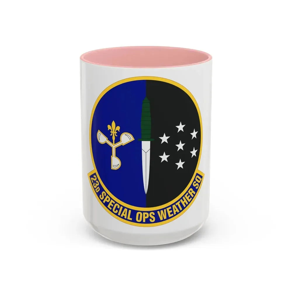 23d Special Operations Weather Squadron (U.S. Air Force) Accent Coffee Mug 15oz Pink - Go Mug Yourself