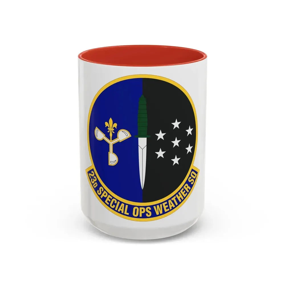 23d Special Operations Weather Squadron (U.S. Air Force) Accent Coffee Mug 15oz Red - Go Mug Yourself