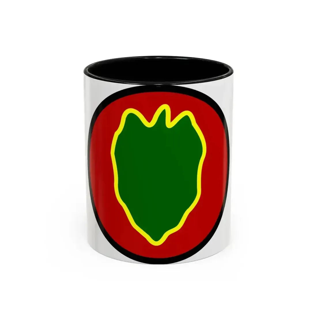 24 Infantry Division SSI (U.S. Army) Accent Coffee Mug 11oz Black - Go Mug Yourself