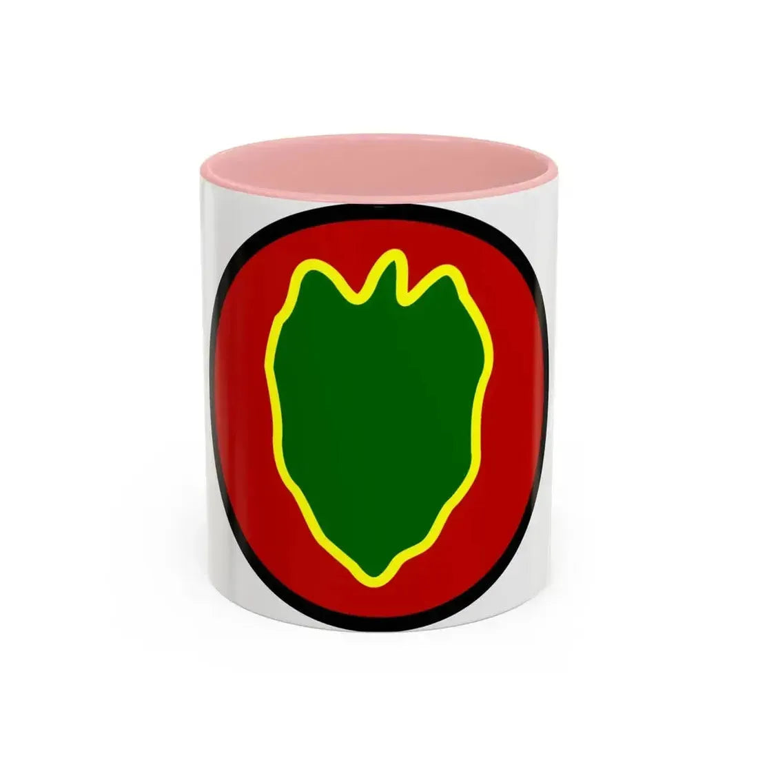 24 Infantry Division SSI (U.S. Army) Accent Coffee Mug 11oz Pink - Go Mug Yourself