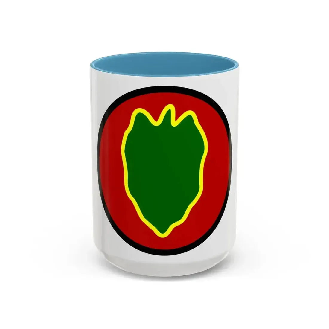 24 Infantry Division SSI (U.S. Army) Accent Coffee Mug 15oz Light Blue - Go Mug Yourself