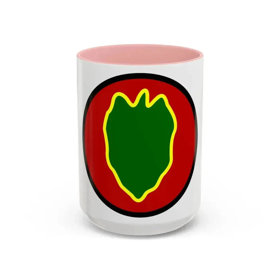 24 Infantry Division SSI (U.S. Army) Accent Coffee Mug 15oz Pink - Go Mug Yourself