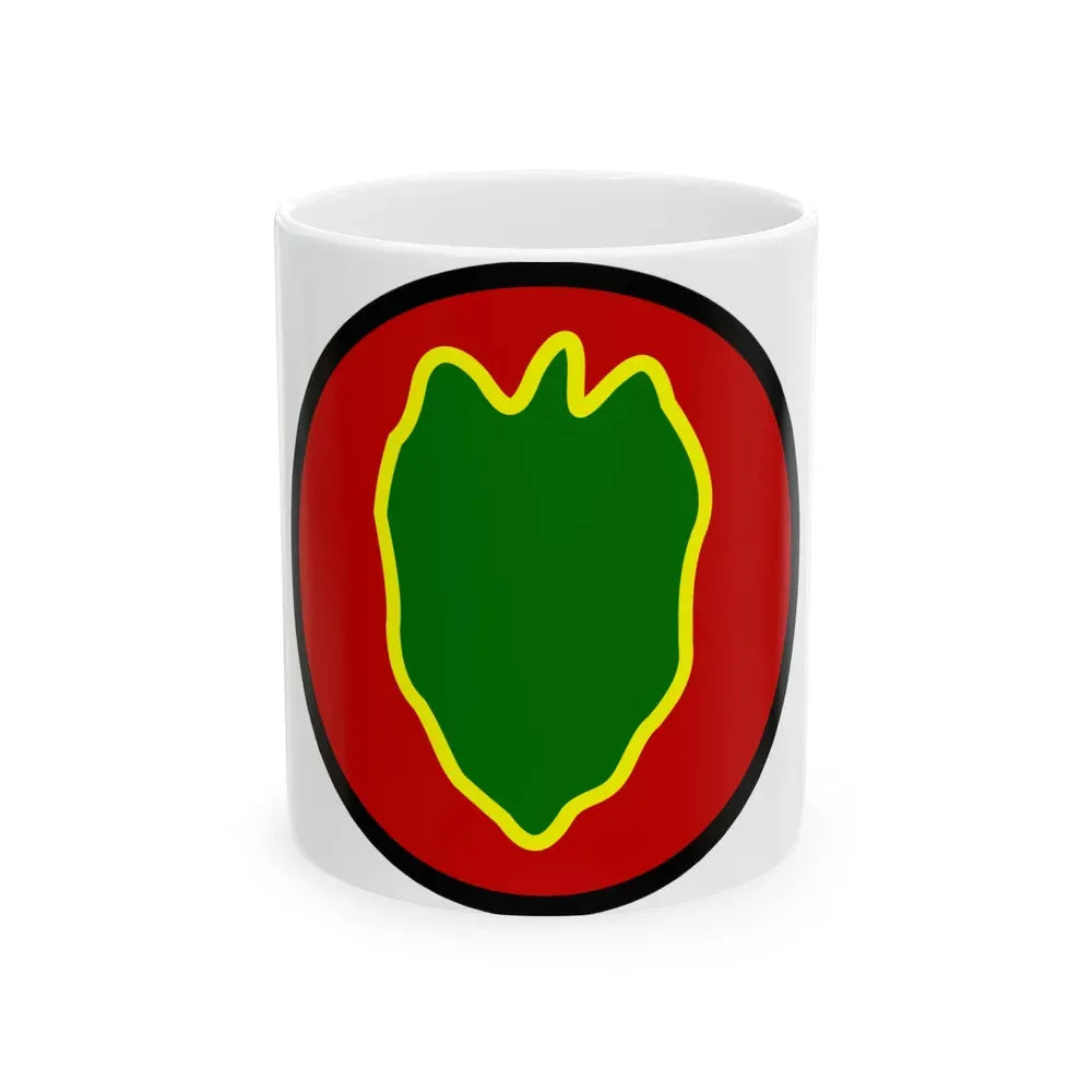 24 Infantry Division SSI (U.S. Army) White Coffee Mug 11oz - Go Mug Yourself